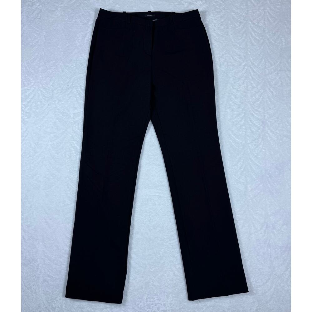 Worthington Modern Fit Women's 10 Black‎ Dress Pants Straight Leg Flat Front